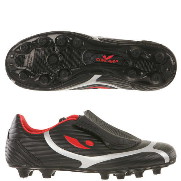 Concave Junior PT Mini Firm Ground Football Boots - Black/Red
