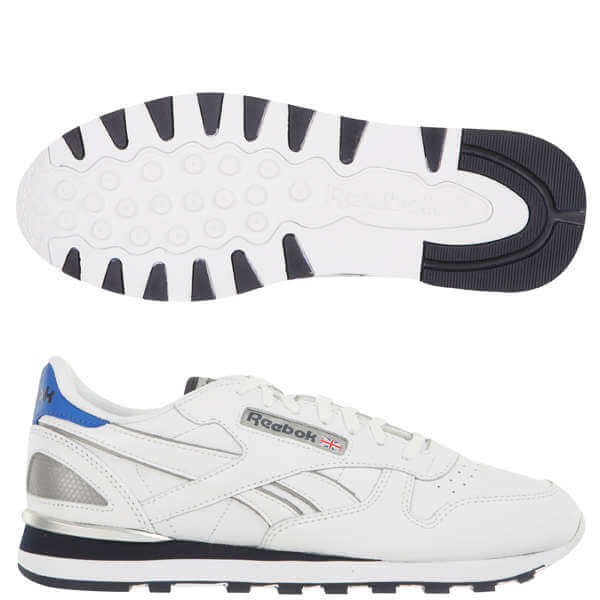 Reebok Classic Men's Leather Clip Trainer - White/Navy