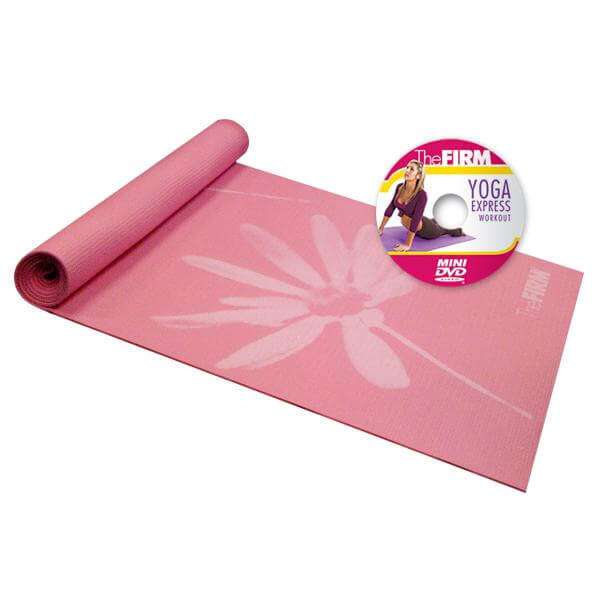 The Firm Yoga Mat Pink with Print