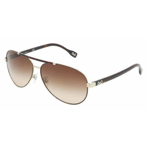 D&G 6078 Logo Arm Aviator Sunglasses