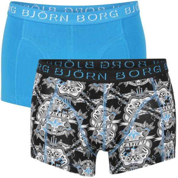 Bjorn Borg Men's 2-Pack Cotton Stretch Shorts - Brilliant Blue