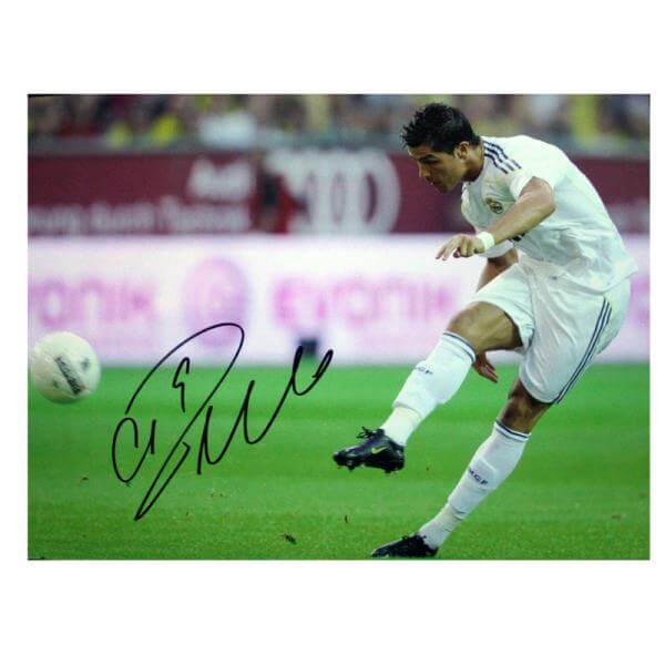 Cristiano Ronaldo Signed Real Madrid Photo: The Unstoppable Free-Kick