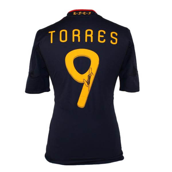 Fernando Torres Signed Blue Spain World Cup Shirt