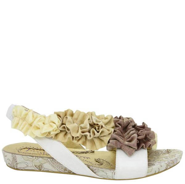 Irregular Choice Women's Bingo Best Sandals - White/Gold