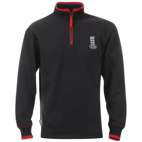 England Cricket Men's 1/4 Zip Sweat - Navy