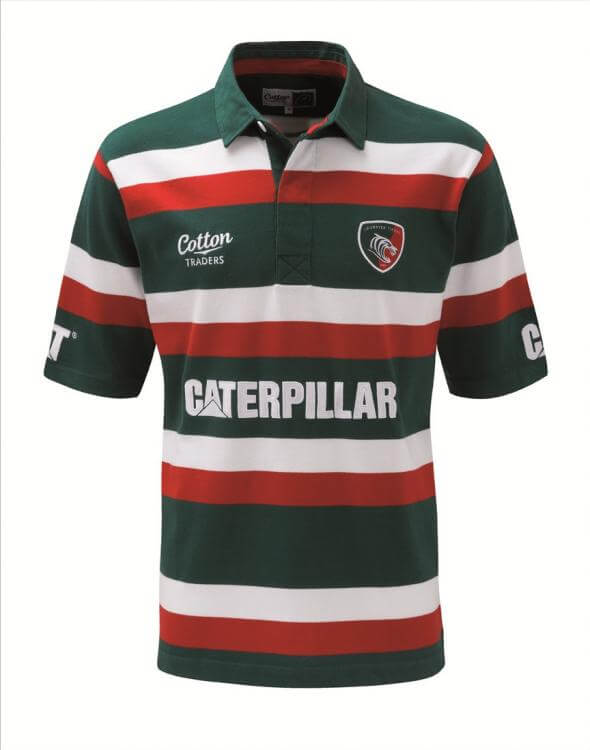 Cotton Traders Men's Leicester Tigers Home Shirt SS - Green