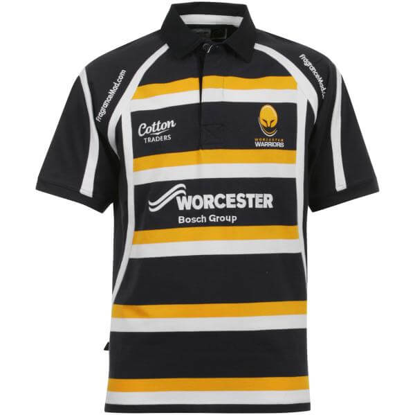 Cotton Traders Men's Worcester Warriors Home Shirt SS - Navy
