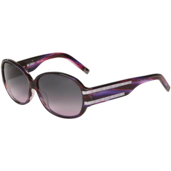 Karl Lagerfeld Oval Wide Arm Sunglasses - Striped Violet