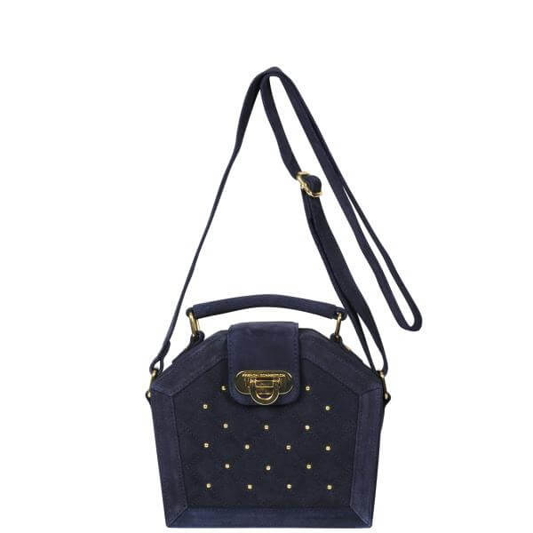 French Connection Lily Stud Grab/Cross Body Bag - Navy
