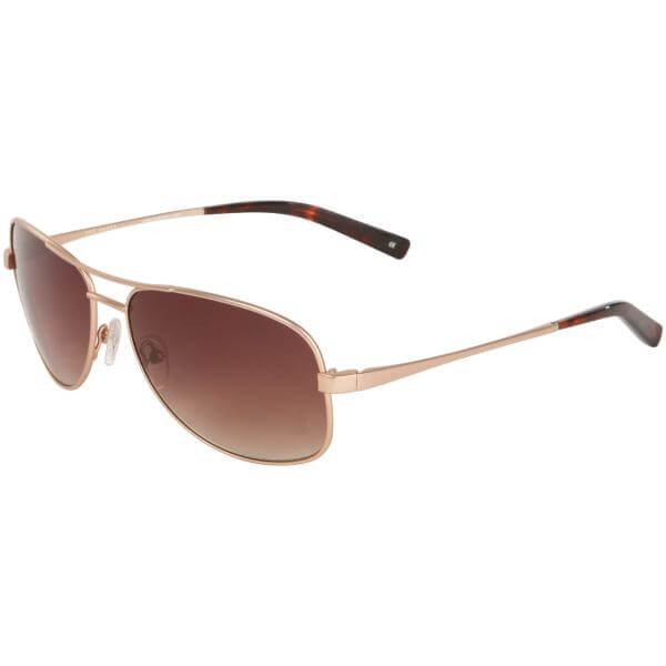 Ted Baker Porter Metal Navigator Sunglasses - Matt Gold/Brown Lens