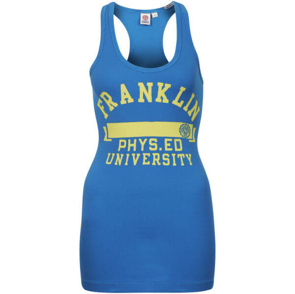 Franklin Marshall Women's University Ribbed Vest Top - Malibu Blue