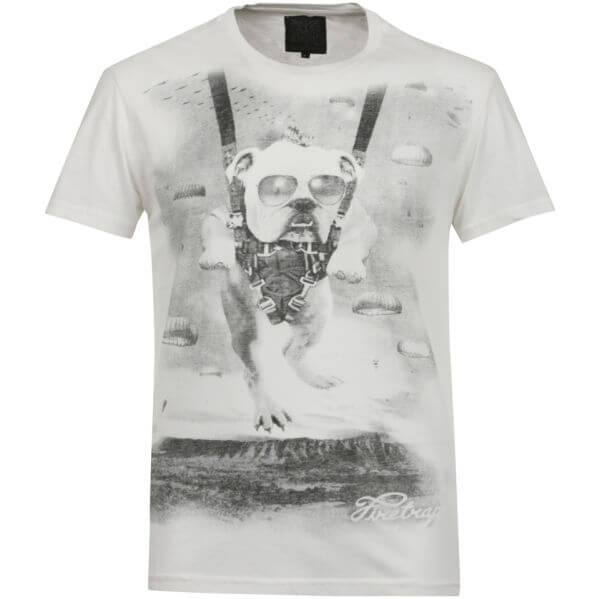 Firetrap Men's Drop Zone Dog T - Shirt - Bone White