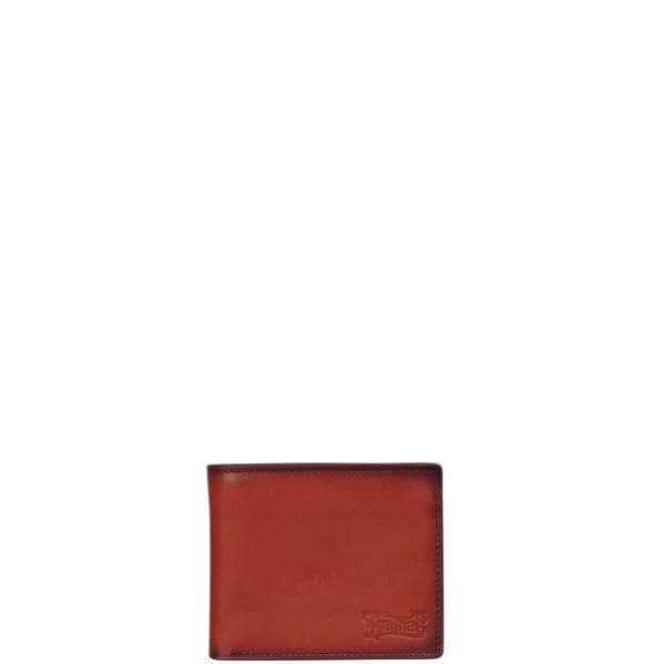 Animal Indent Embossed Logo Leather Wallet