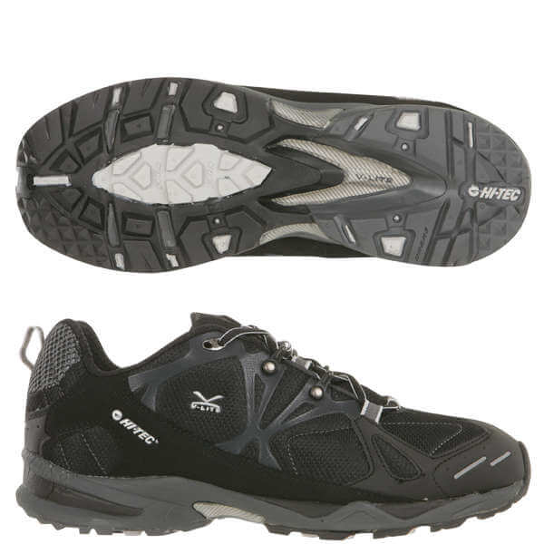 Hi-Tec V-Lite Blackhawk Men's Trail Running Shoe - Black/Grey/Silver