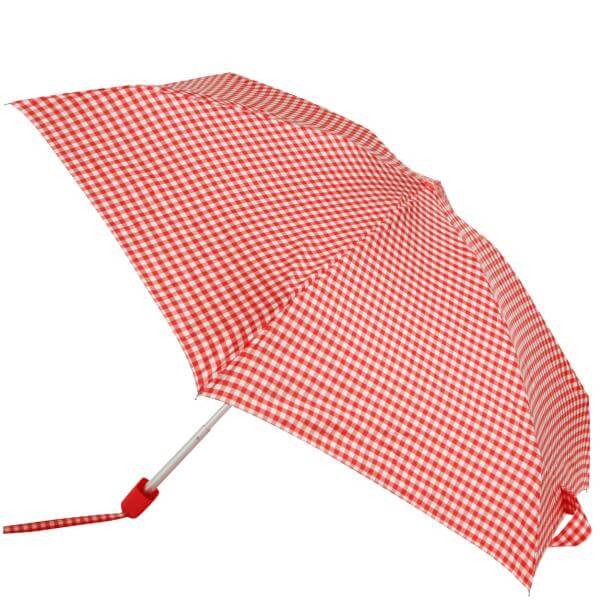 Fulton Red Gingham Tiny Umbrella  - Red -White