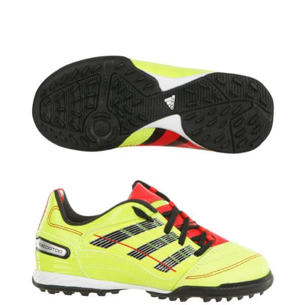 adidas Predator Absolado X Junior Turf Football Boot - Electricity/Black/Poppy