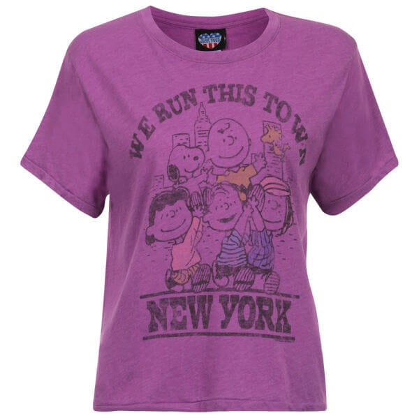 Junk Food Women's We Run This Town Crop T-Shirt - Violet