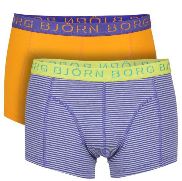 Bjorn Borg Men's Short Shorts 2-Pack Melange Stripe - Royal Blue 