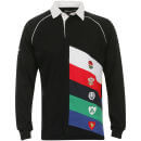 Men's Chevron Rugby Polo Shirt - Black 