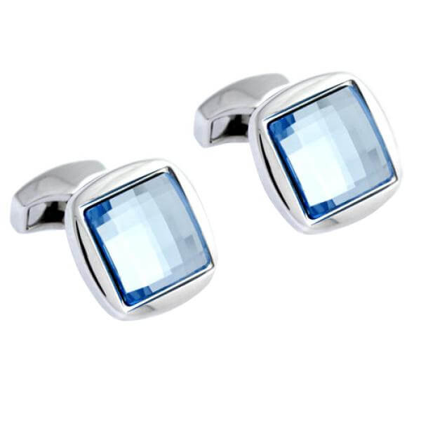 Tateossian RT Swarovski Cufflinks - Aquamarine