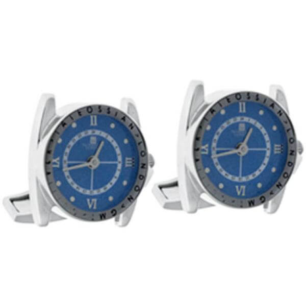 Tateossian Gulliver Watch Cufflinks - Navy Blue