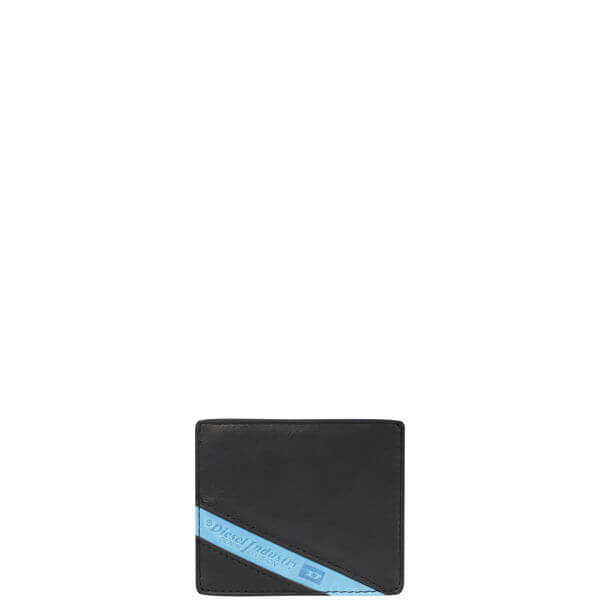 Diesel Fresh & Bright Johnas F&B Waxed Leather Wallet - Black/Light Blue H3712