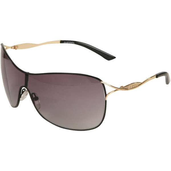 Diesel Women's metal frame large visor style sunglasses
