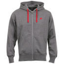 Men's Nike Full Zip Hooded Jacket - Grey/Red 