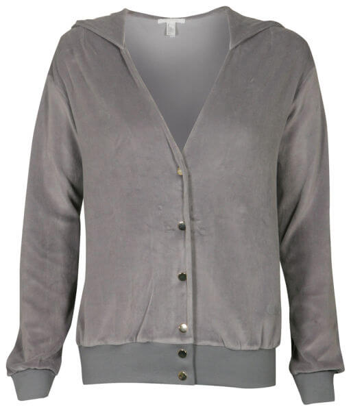 Chloe Women's Hooded Loungerwear Jacket - Grey