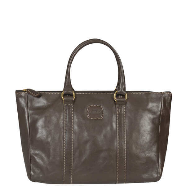 Bric's Life Pelle Medium Shoulder/Tote Bag  - Dark Brown