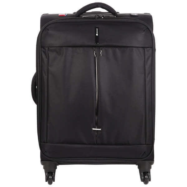 Delsey Fiber Lite 65Cm 4 -Wheel Expandable Trolley Case - Black