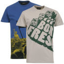 Men's Boxfresh 2-Pack Loquat and Lyricord T-Shirt - Pelican/Limoges