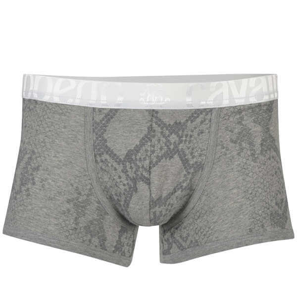 Roberto Cavalli Men's Snake Print Trunk - Grey