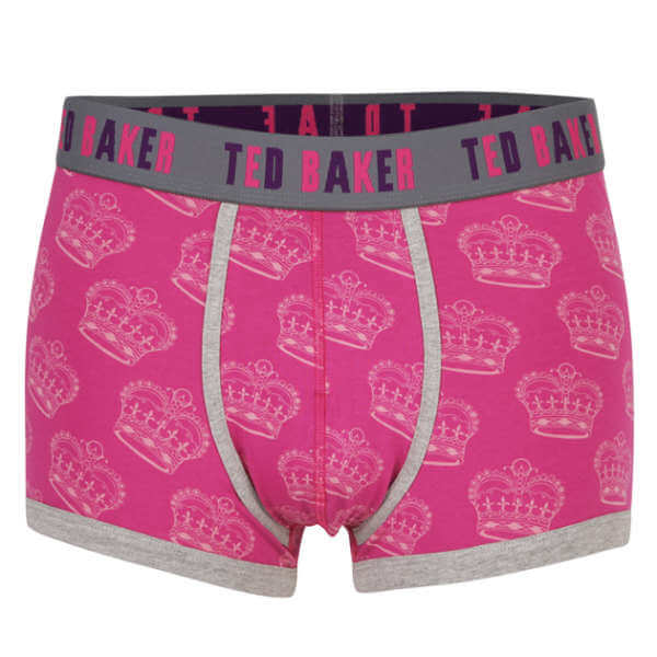 Ted Baker Krowned Fitted Novelty Boxer - Deep Pink