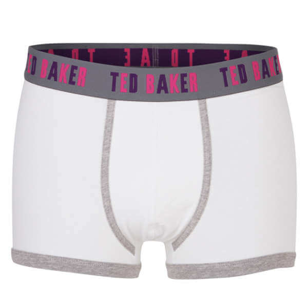 Ted Baker Paxton Plain Moulded Pouch Boxer - White
