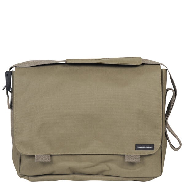 French Connection Men's Core Nylon Messenger Bag - Khaki