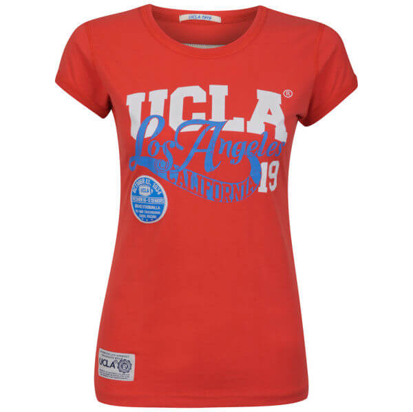UCLA Women's Herrera Print Logo T-Shirt - Poppy Red