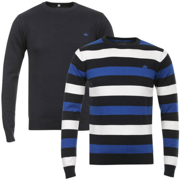 55 Soul Men's 2-Pack Crew Knit - Blue/Multi