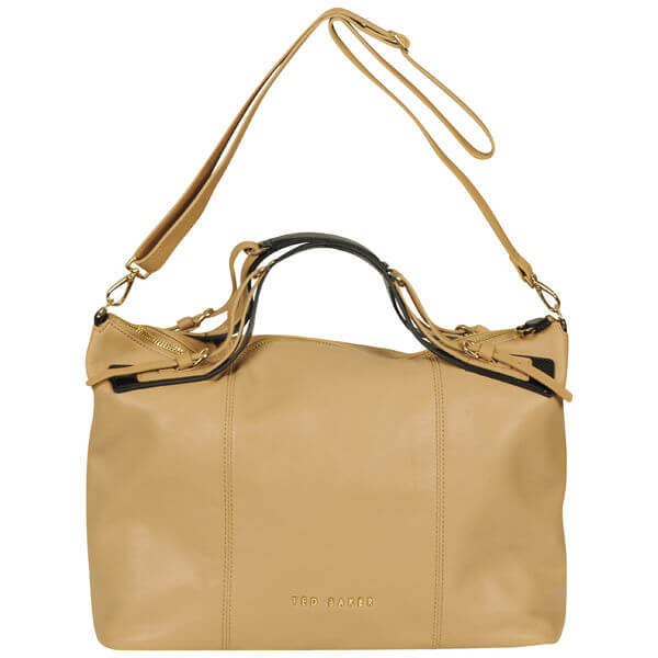 Ted Baker Alum Ted Letters Leather Large Holdall - Nude