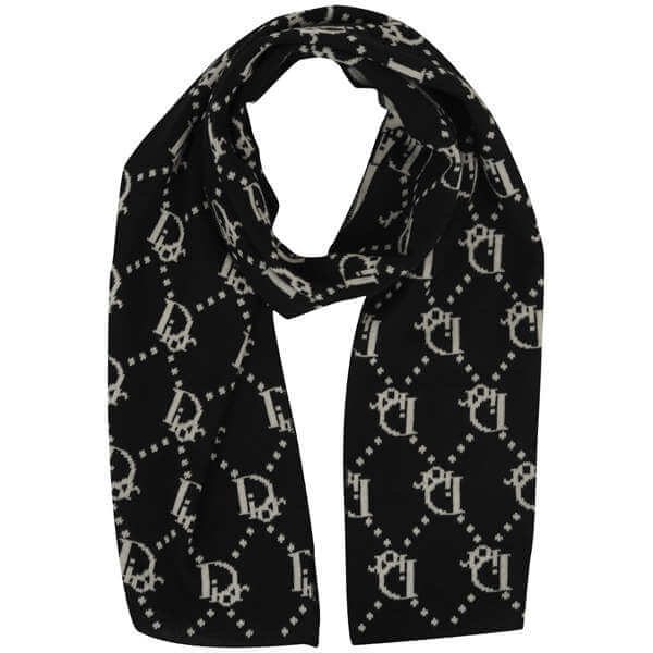 Christian Dior Women's Luxury Wool Scarf - Black