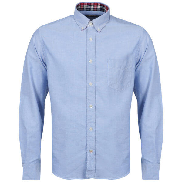 Hartford Men's Button Down Oxford Shirt - Blue