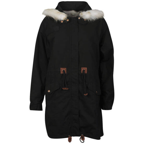 VILA Luxe Women's Bilo Parka - Black