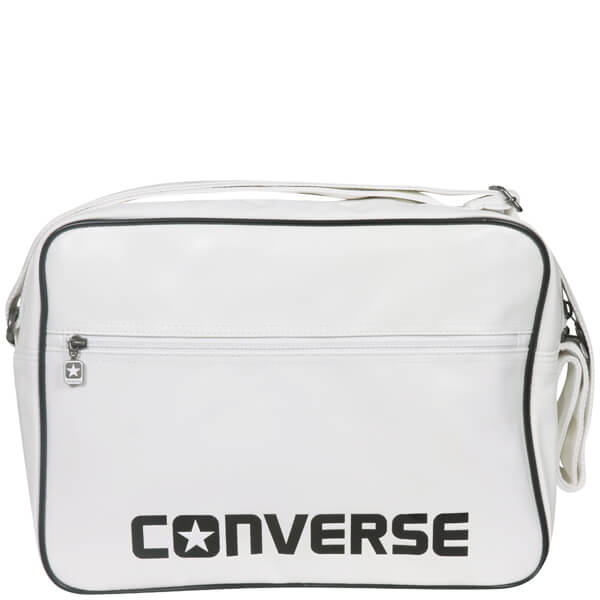 Converse Player PU messenger bag in bright white 