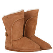 EMU Kids Alba Back Button Boots - Chestnut
