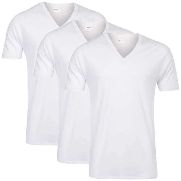 DKNY 3-Pack V-Neck T-Shirts - White
