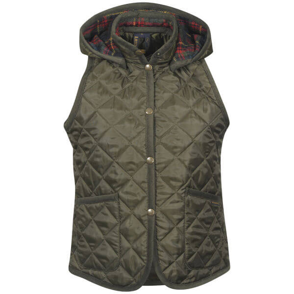 Lavenham Women's Mickfield Gilet - Spruce/Red Plaid