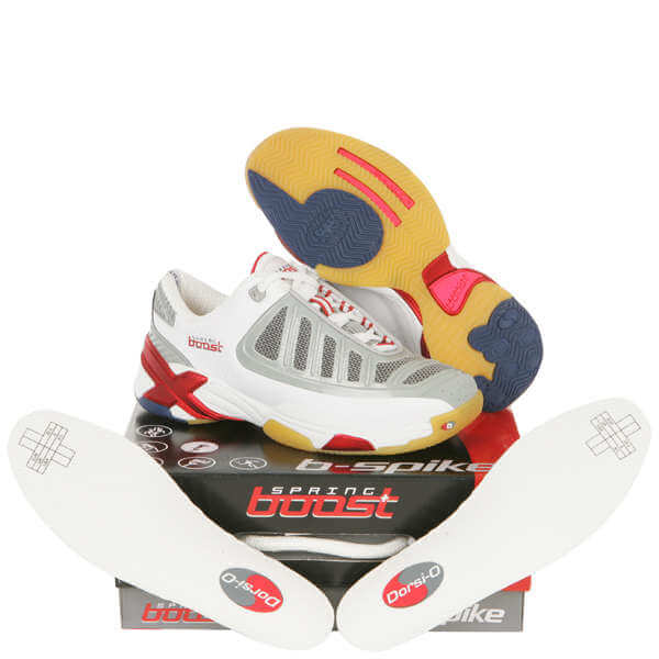 Springboost Women's B-Spike Trainers - White/Grey/Red