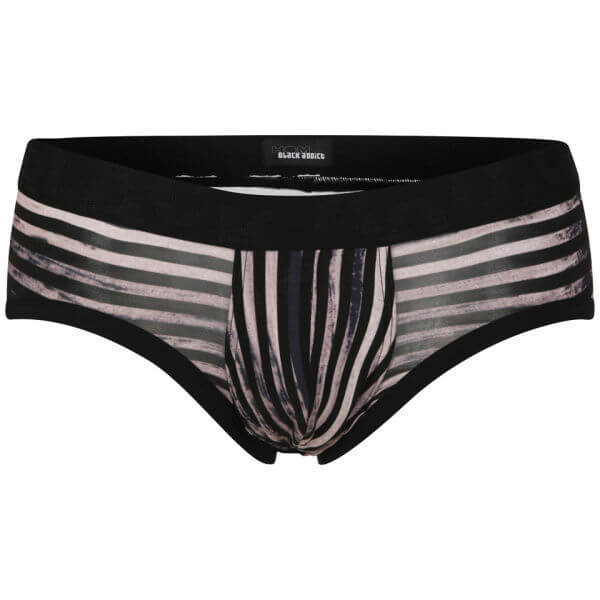 HOM BLACK ADDICT ENIGMA LOW WAIST MINI BRIEF - BLACK