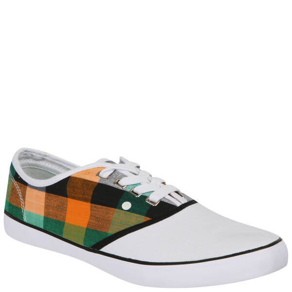 Boxfresh Men's Bobon Pumps - Green & Orange Check/White