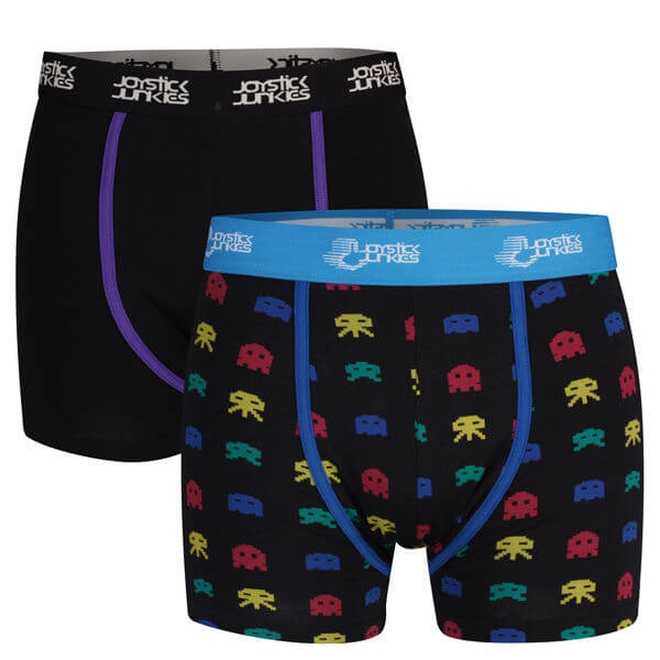 Joystick Junkies Men's 2-Pack Trunks - Black/Black